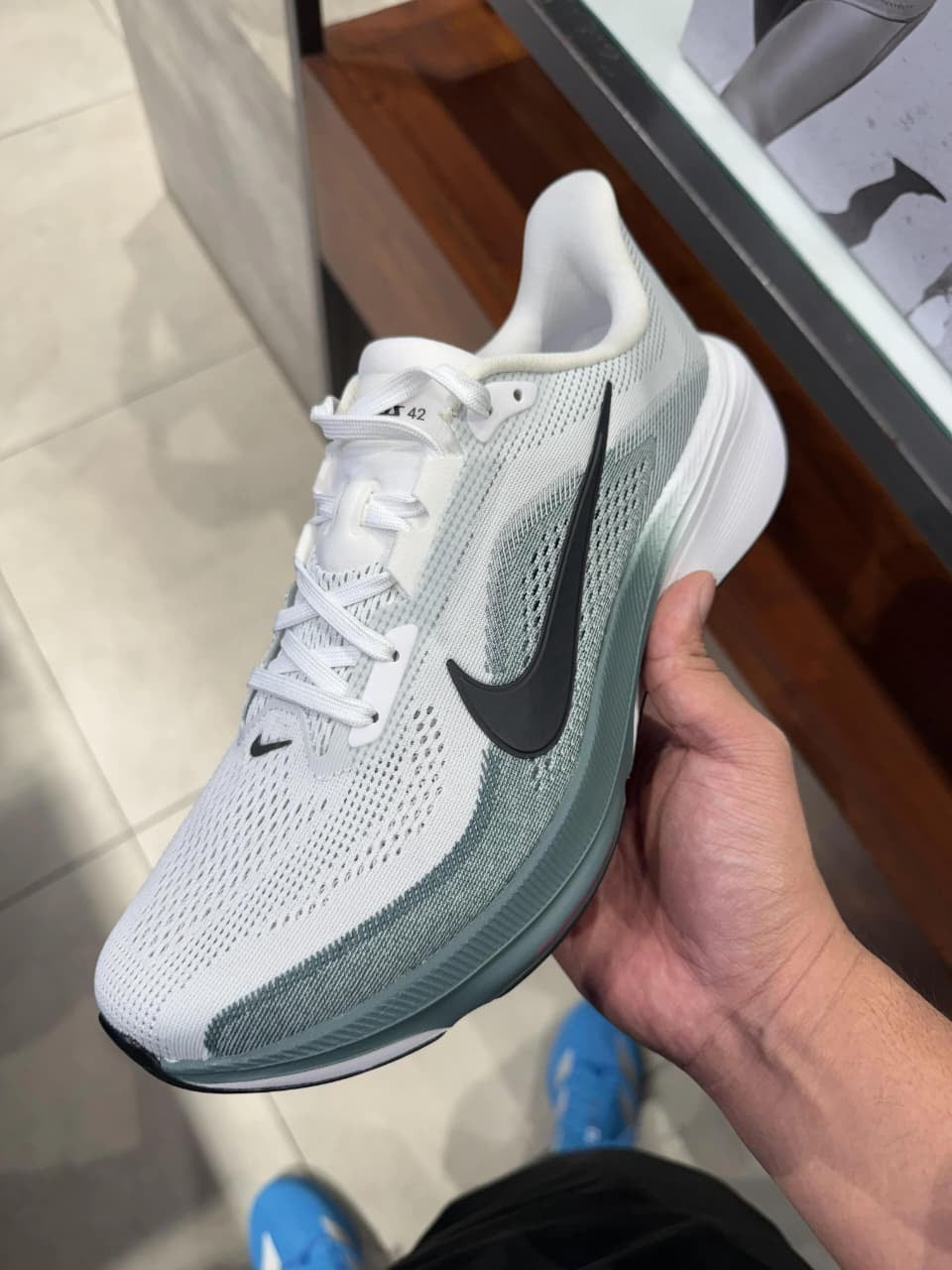 NK. Air Zoom Pegasus 42 White Mineral Slate
