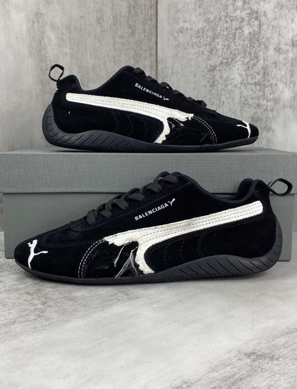 PMA X BALGA. Speedcat Suede Distressed Black