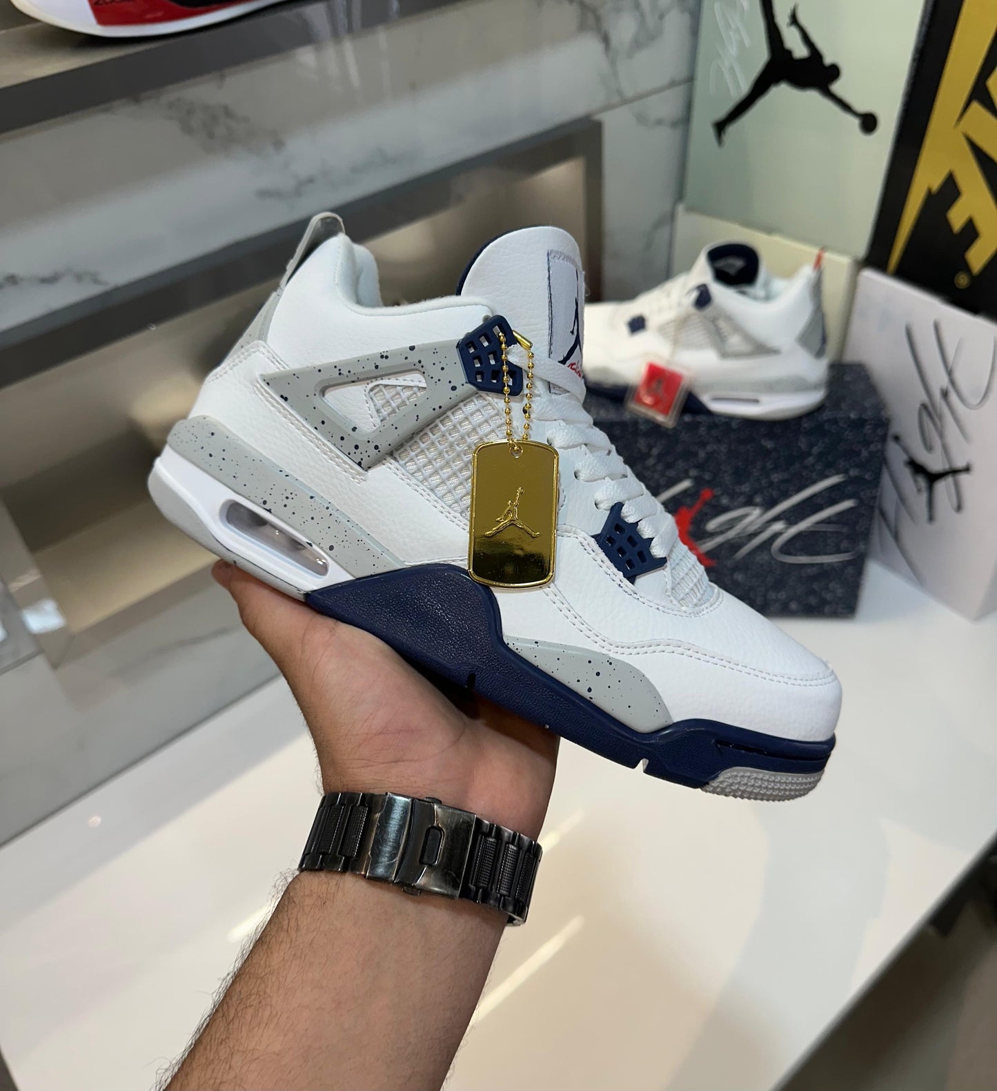 JRD. Retro 4 Midnight Navy Semi UA