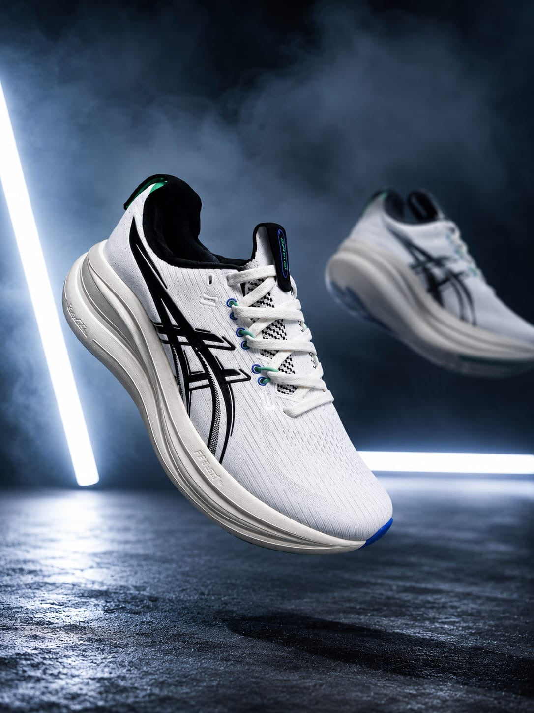 ASCS. Gel-Nimbus 28 White Running