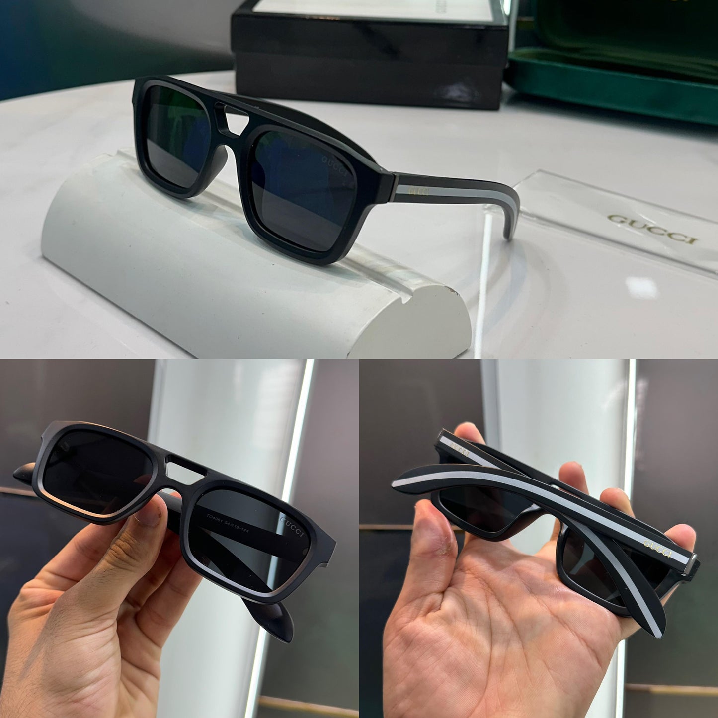 GUC. White Black Luxury Shades 4951