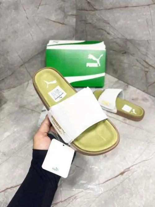 PMA. Palermo White Green Flip Flop