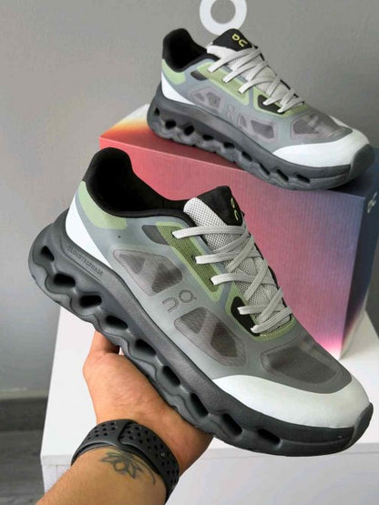 ON. Cloudtilt Remix Olive Grey