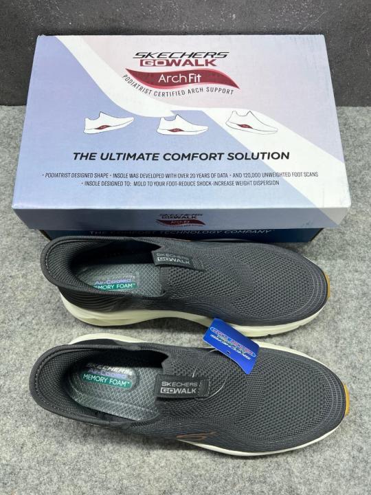 SKCHR. Slip In Glide Step Grey White