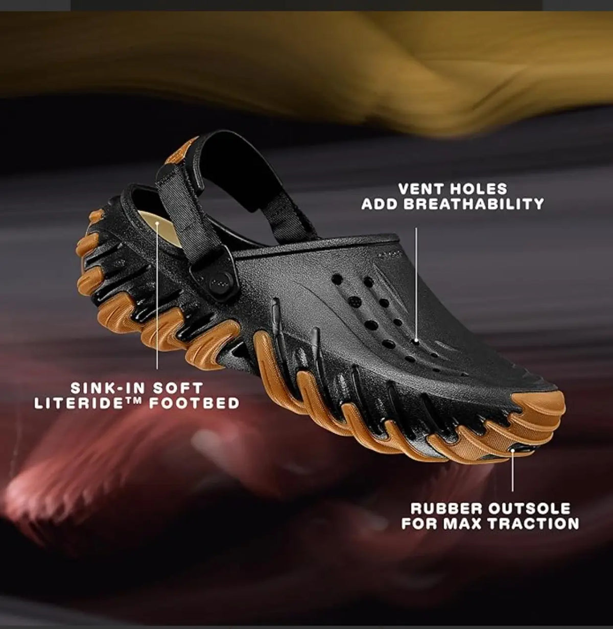 Crocs Echo Gum RO Clogs Black
